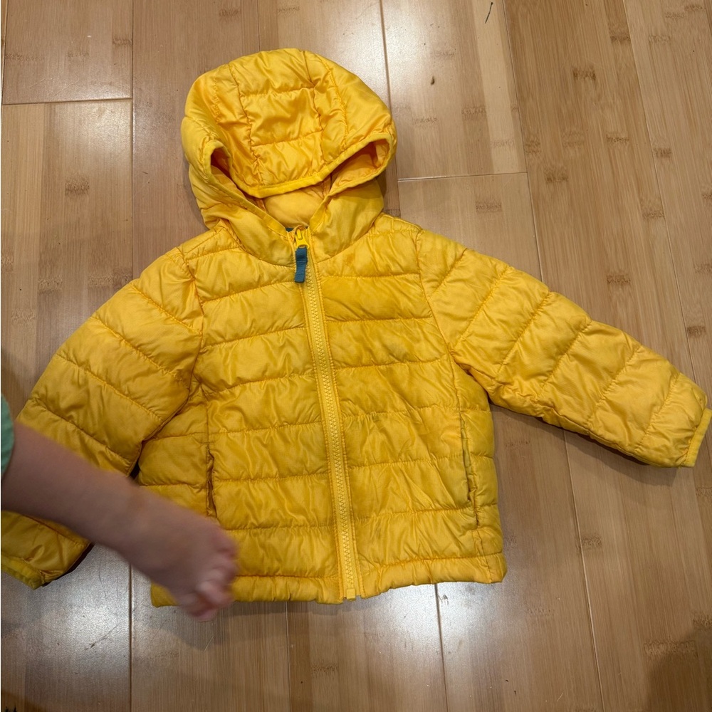 Primary Yellow Kids Puffer Jacket